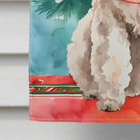 Poodle Christmas House Flag