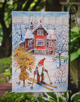 Christmas Gnome Skiing Flag Garden Size ACG0034GF