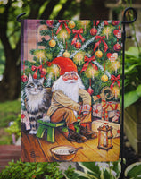 Christmas Gnome by the Tree Flag Garden Size ACG0134GF