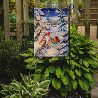 Christmas Gnome pulling a sled Flag Garden Size ACG0144GF