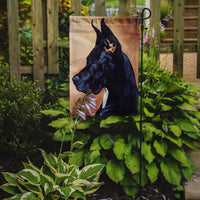 Black Great Dane Flag Garden Size