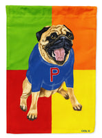 Go Team Varsity Pug Flag Garden Size AMB1068GF