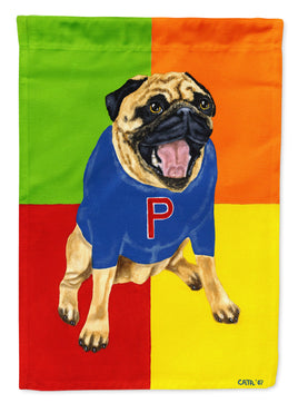 Go Team Varsity Pug Flag Garden Size AMB1068GF