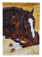 Bay Mare Foal Horse Flag Garden Size