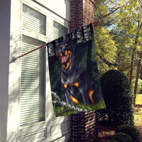 Backwoods Companion Rottweiler Flag Canvas House Size AMB1388CHF