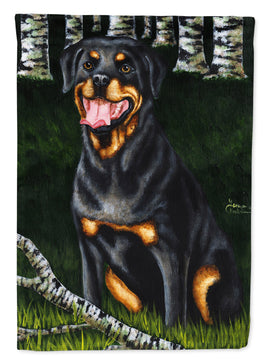 Backwoods Companion Rottweiler Flag Garden Size