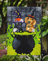 Brewing up Trouble Halloween Dachshund Flag Garden Size