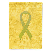 Yellow Ribbon for Sarcoma, Bone or Bladder Cancer Awareness Flag Canvas House Size AN1203CHF