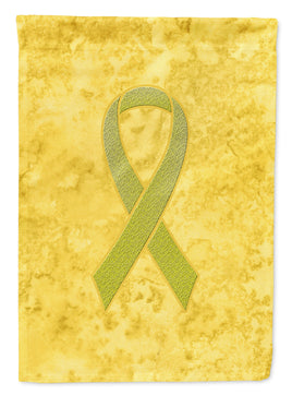 Yellow Ribbon for Sarcoma, Bone or Bladder Cancer Awareness Flag Garden Size AN1203GF