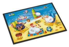 Party Pigs on the Beach Indoor or Outdoor Mat 18x27 APH0081MAT