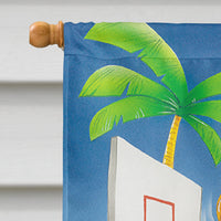 Bears playing Basketball Flag Canvas House Size