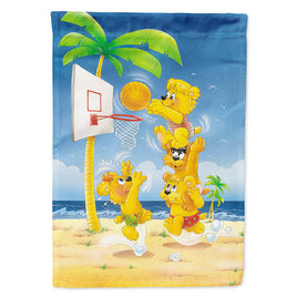 Bears playing Basketball Flag Canvas House Size