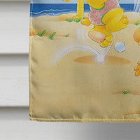 Bears playing Volleyball Flag Canvas House Size APH0389CHF