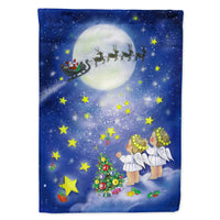 Angels watching Santa Claus Flag Canvas House Size APH0690CHF