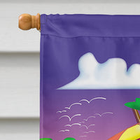 Dolphin Sunning on the Beach Flag Canvas House Size APH2488CHF