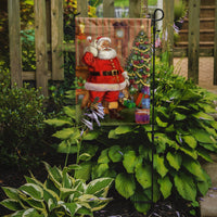 Christmas Santa by the Tree Flag Garden Size APH4691GF