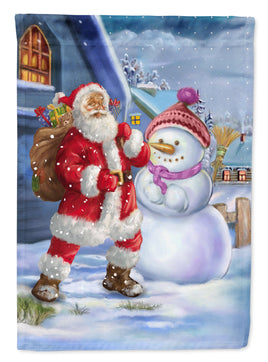 Christmas Santa Claus and Snowman Flag Garden Size APH6200GF