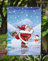 Christmas Santa Claus Ice Skating Flag Garden Size APH6386GF