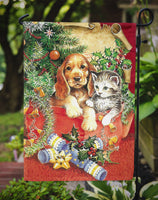 Christmas Puppy and Kitten Flag Garden Size APH7551GF