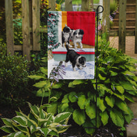 Christmas Border Collie Pups Flag Garden Size ASA2078GF