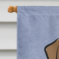 Chocolate Labrador Welcome Flag Canvas House Size BB1420CHF