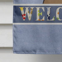 Chocolate Labrador Welcome Flag Canvas House Size BB1420CHF