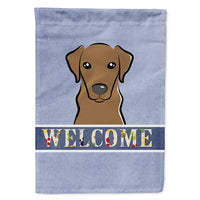 Chocolate Labrador Welcome Flag Canvas House Size BB1420CHF