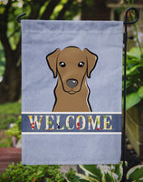 Chocolate Labrador Welcome Flag Garden Size BB1420GF