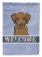 Chocolate Labrador Welcome Flag Garden Size BB1420GF