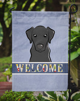 Black Labrador Welcome Flag Garden Size BB1421GF