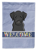 Black Labrador Welcome Flag Garden Size BB1421GF