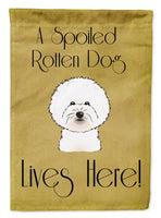 Bichon Frise Spoiled Dog Lives Here Flag Garden Size BB1465GF