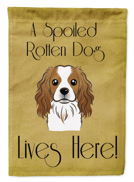 Cavalier Spaniel Spoiled Dog Lives Here Flag Garden Size BB1472GF