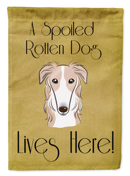 Borzoi Spoiled Dog Lives Here Flag Garden Size BB1476GF