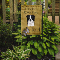 Border Collie Spoiled Dog Lives Here Flag Garden Size BB1489GF