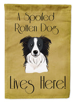 Border Collie Spoiled Dog Lives Here Flag Garden Size BB1489GF