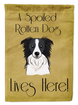 Border Collie Spoiled Dog Lives Here Flag Garden Size BB1489GF