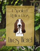 Basset Hound Spoiled Dog Lives Here Flag Garden Size BB1491GF