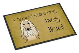 Afghan Hound Spoiled Dog Lives Here Indoor or Outdoor Mat 24x36 BB1492JMAT