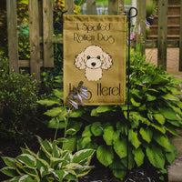 Buff Poodle Spoiled Dog Lives Here Flag Garden Size BB1506GF