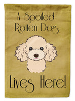 Buff Poodle Spoiled Dog Lives Here Flag Garden Size BB1506GF