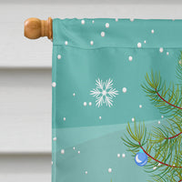 Christmas Tree and Golden Retriever Flag Canvas House Size BB1577CHF