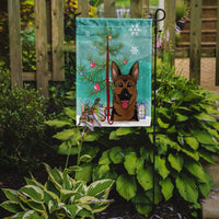 Christmas Tree and German Shepherd Flag Garden Size BB1583GF