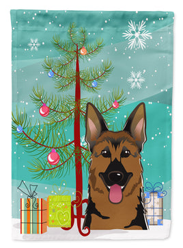 Christmas Tree and German Shepherd Flag Garden Size BB1583GF