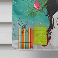 Christmas Tree and Border Collie Flag Canvas House Size BB1613CHF