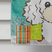 Christmas Tree and White Poodle Flag Canvas House Size BB1629CHF