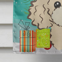 Christmas Tree and Buff Poodle Flag Canvas House Size BB1630CHF