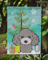 Christmas Tree and Silver Gray Poodle Flag Garden Size BB1631GF