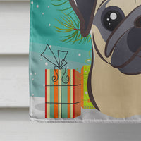 Christmas Tree and Fawn Pug Flag Canvas House Size BB1634CHF