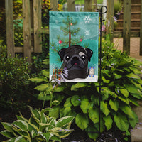 Christmas Tree and Black Pug Flag Garden Size BB1635GF